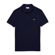 Slim Fit Piqué Polo Shirt Navy Lacoste , Blue , Heren