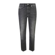 Grijze Gewassen Zwarte Denim Jeans Nine In The Morning , Gray , Heren