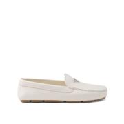 Witte leren loafers Prada , White , Heren