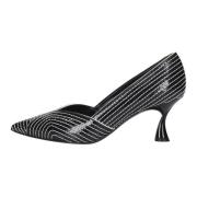 Met hak zwart Casadei , Black , Dames