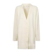 Witte V-hals Knoopvest Aspesi , Beige , Dames