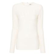 Jacquard Top met Ruches en Ruches Isabel Marant , Beige , Dames