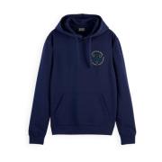 Artwork Hoodie Sweatshirt Scotch & Soda , Blue , Heren