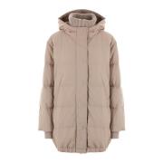 Gewatteerde gewatteerde jas met capuchon Brunello Cucinelli , Beige , ...