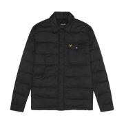 LS Geweven Overhemden Gewatteerde Kraag Jas Lyle & Scott , Black , Her...