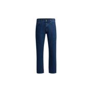 Relaxed fit jeans in blauwe denim Hugo Boss , Blue , Heren