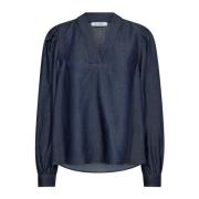 Denim V-Blouse Tituscc Stijl Co'Couture , Blue , Dames