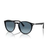 Stijlvolle zonnebril blauwe gradient lenzen Persol , Black , Heren