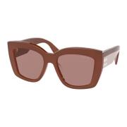 Burgundy/Brown Zonnebril SMU 04Ws Miu Miu , Brown , Dames