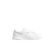 Leren Sneakers met Diamond G Logo Gant , White , Heren