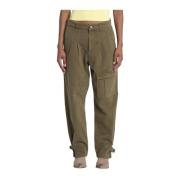 Cargo Broek van 100% Katoen Ba&Sh , Green , Dames