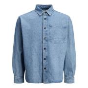 Mannen Herfst/Winter Katoenen Overhemd Collectie Jack & Jones , Blue ,...