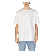 Katoenen Heren T-shirt en Polo Calvin Klein Jeans , Beige , Heren