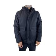 Hooded Jas - Zwart Stone Island , Black , Heren