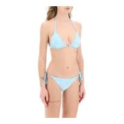 Barok Driehoek Bikini Top Versace , Blue , Dames