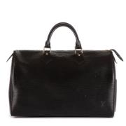 Pre-owned Leather handbags Louis Vuitton Vintage , Black , Dames