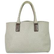 Pre-owned Canvas handbags Bottega Veneta Vintage , Beige , Dames