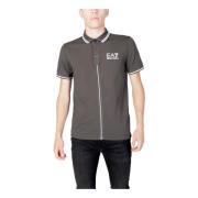 Grijze korte mouw polo voor heren Emporio Armani EA7 , Gray , Heren