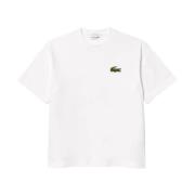 Ruimvallend Oversized T-Shirt Lacoste , White , Heren