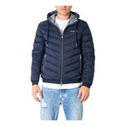 Blauwe Hoodie Jas voor Mannen Armani Exchange , Blue , Heren