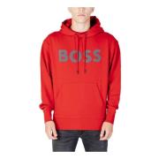 Rode Heren Hoodie Hugo Boss , Red , Heren