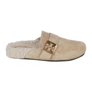 Shearling Mule Sandalen Tory Burch , Beige , Dames