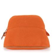 Pre-owned Cotton pouches Hermès Vintage , Orange , Dames