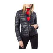 Zwarte Polyester Jas & Mantel Armani Exchange , Black , Dames