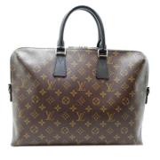 Pre-owned Canvas handbags Louis Vuitton Vintage , Black , Dames