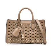 Beige Schoudertas met Magnetische Sluiting Michael Kors , Beige , Dame...