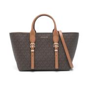 Bruine Schoudertas met Ritssluiting Michael Kors , Brown , Dames