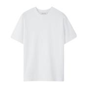 Wit Katoenen T-shirt Zware Jersey Applied ART Forms , White , Heren