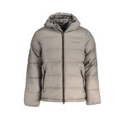 Grijze Nylon Hoodie met Rits Calvin Klein , Gray , Heren