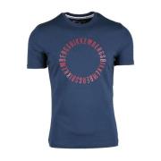 Blauw T-shirt voor mannen Bikkembergs , Blue , Heren