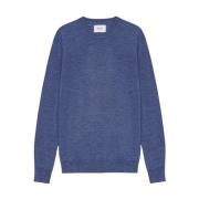 Blauwe Lichtgewicht Sweater Ted Gebreid Nn07 , Blue , Heren