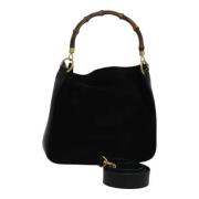 Pre-owned Suede handbags Gucci Vintage , Black , Dames