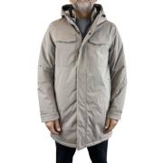 Parka met capuchon in zandkleur Ecoalf , Gray , Heren