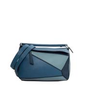 Pre-owned Leather handbags Loewe Pre-owned , Blue , Dames