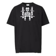 Logo Bedrukt T-shirt in Zwart Burberry , Black , Heren