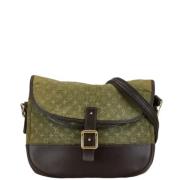 Pre-owned Canvas shoulder-bags Louis Vuitton Vintage , Green , Dames