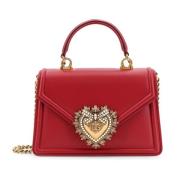 Leren schoudertas met Cuore Sacro detail Dolce & Gabbana , Red , Dames