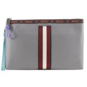 Pre-owned Leather clutches Bally Pre-owned , Gray , Dames