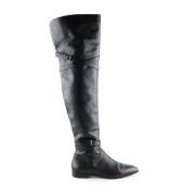 Pre-owned Leather boots Christian Louboutin Pre-owned , Black , Dames