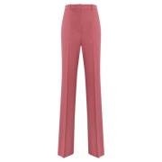 Roze Wol Crepe Broek Max Mara Studio , Pink , Dames