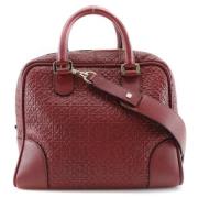 Pre-owned Leather handbags Loewe Pre-owned , Red , Dames