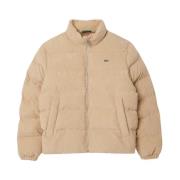 Gewatteerde Ribfluwelen Jas - Beige Lacoste , Beige , Heren