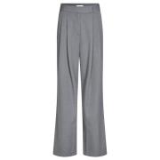 Grijs Melange Straight Broek Envii , Gray , Dames