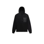 Zwarte Cargo Hoodie met Geborduurd Logo Balr. , Black , Heren