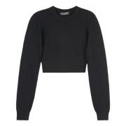 Geribbelde crew-neck sweater in viscosemix Dolce & Gabbana , Black , D...