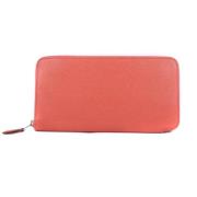 Pre-owned Leather wallets Hermès Vintage , Pink , Dames